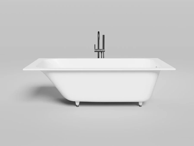 Ванна из искусственного камня Salini Orlando 180x80 см S-Sense белая матовая 102012M (детальная фотография), прямоугольные