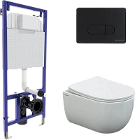 Унитаз с инсталляцией BERGES Ventas с сиденьем микролифт