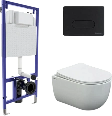 Унитаз с инсталляцией BERGES Ventas с сиденьем микролифт