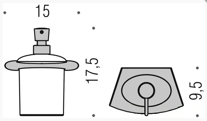 Дозатор для мыла Colombo Land настенный B9318 (детальная фотография), современные, hi-tech