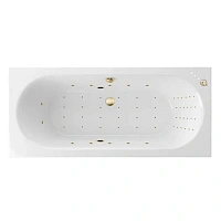 Ванна гидромассажная Excellent Oceana Slim Nano 170 x 75 см, цвет белый/золото, WAEX.OCE17S.NANO.GL