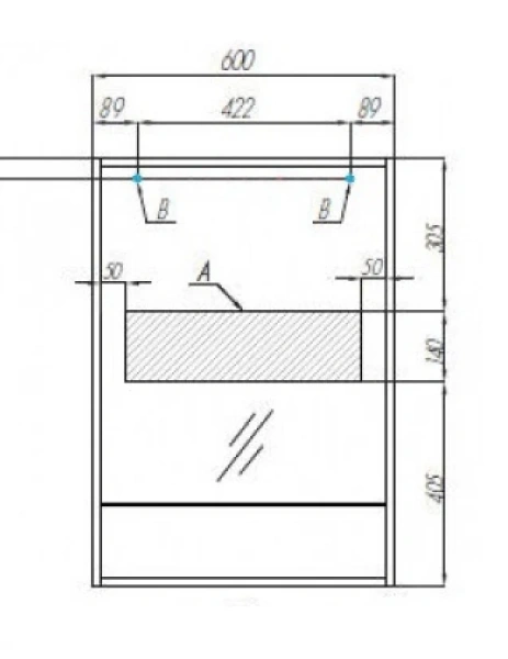 Зеркальный шкаф с подсветкой Акватон Ривьера 60 см белый матовый 1A238902RVX20 (детальная фотография), в наличии