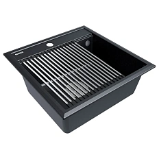 Мойка для кухни Paulmark Stepia 50 см черный металлик