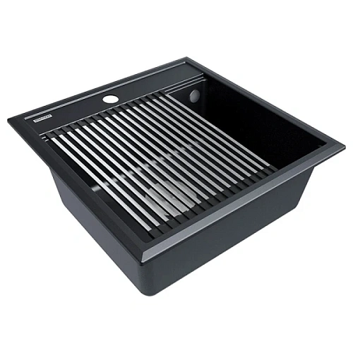 Мойка для кухни Paulmark Stepia 50 см черный металлик - фото 2