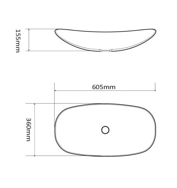 Раковина SantiLine 61 см белая SL-1025 (детальная фотография), современные, hi-tech