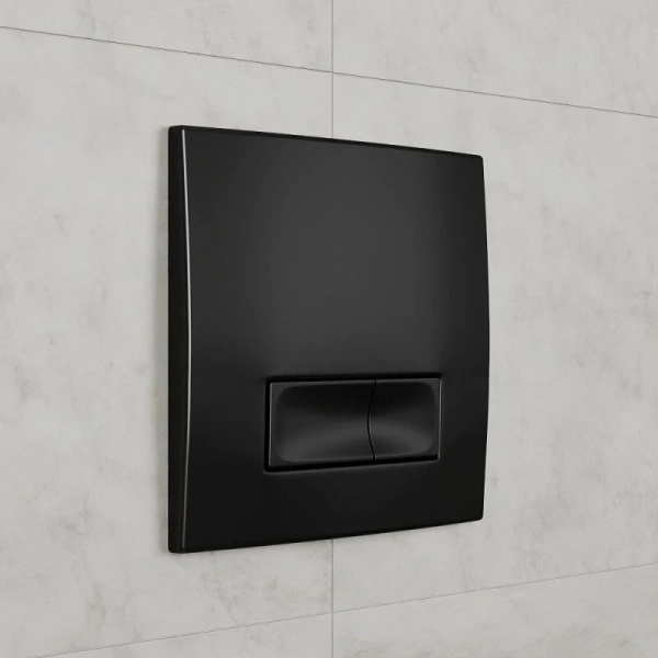 Клавиша смыва Grossman Classic черная матовая 800.T1.04.210.210 (детальная фотография), слив эконом-стандарт с двумя клавишами