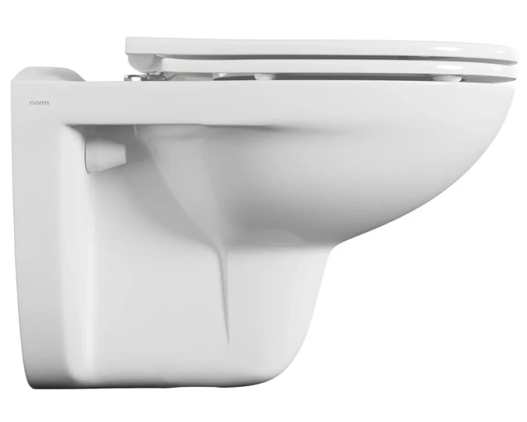 Унитаз подвесной VitrA Norm Fit без сиденья 6855B099-1777 (детальная фотография), без бачка, со скрытым бачком