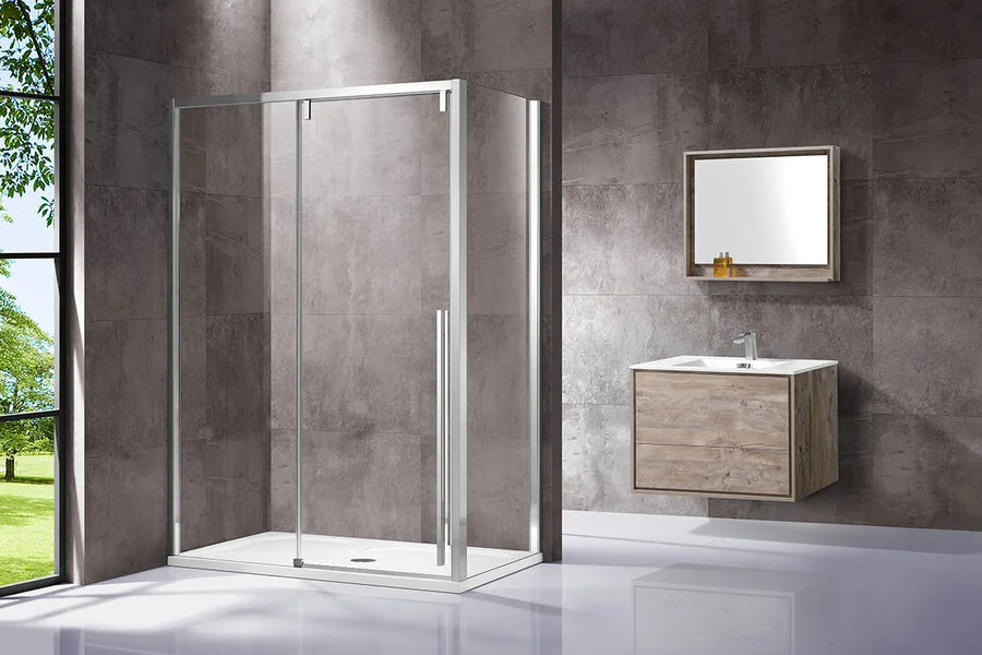 Душевой уголок Vincea Lugano 140x90 см хром VSR-1L9014CL-1 (детальная фотография), прямоугольные