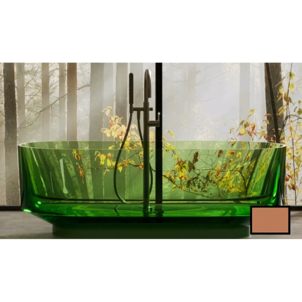 Ванна DEA Design Shadow DD8675 1700 R9, 170 х 72 см, полиэфирная смола, цвет brown copper (коричневая медь) (детальная фотография)