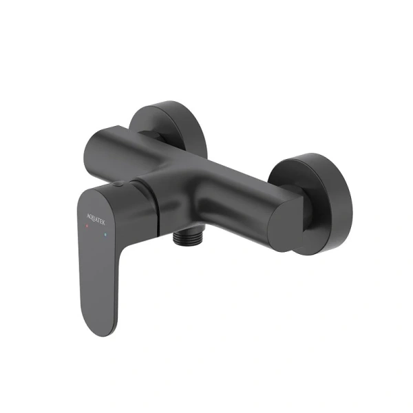 Душевой комплект Акватек Оберон черный матовый AQ1231MB (детальная фотография), черные index_1