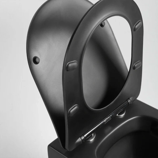 Унитаз подвесной Vincea Piatti черный матовый VT1-11SMB (детальная фотография), современные, hi-tech, круглые