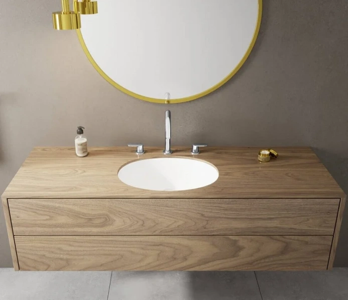 Смеситель для раковины Hansgrohe Vernis Blend 71553 на 3 отверстия (детальная фотография), современные, hi-tech