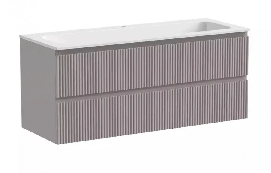 Тумба под раковину подвесная Sancos Snob R 120 см doha soft SNR120SM (детальная фотография), современная, hi-tech