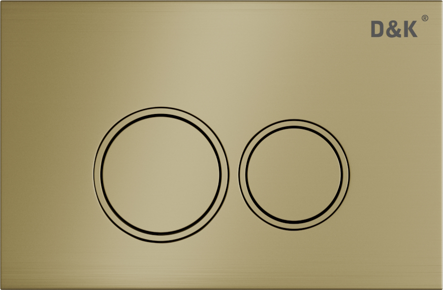 Клавиша смыва D&K Bayern матовое золото DB1529007 (детальная фотография)