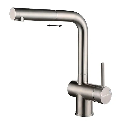 Смеситель для кухни Paulmark Dosse нержавеющая сталь - фото 1