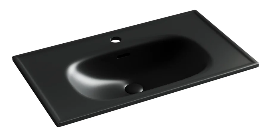 Раковина Ceramica Nova Sabo 80 см черная матовая CN13002MB (детальная фотография)