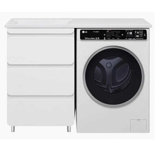 Тумба под раковину напольная Misty Чегет 55 см белая - фото 1