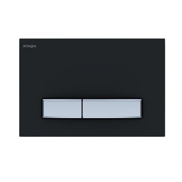 Клавиша смыва Акватек черная матовая/никель KDI-0000026 (детальная фотография)