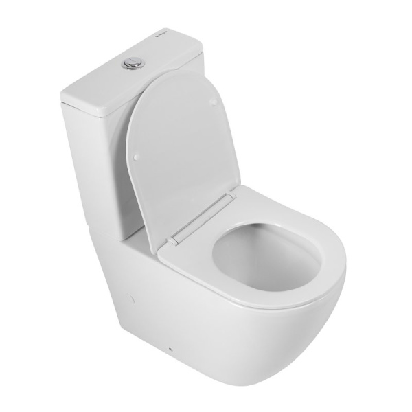 Унитаз-компакт BelBagno Sfera-R BB2141CPR/SC белый (детальная фотография), современные, hi-tech