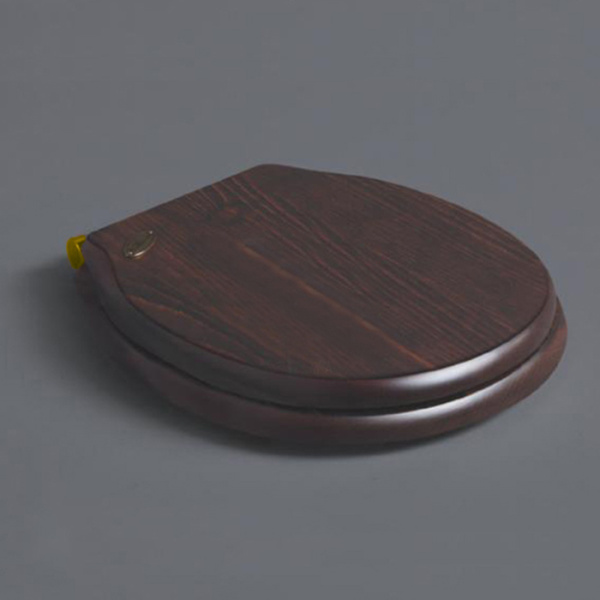 Крышка-сидение с микролифтом Simas Londra орех, петли золото LO 009 NOCE ORO (детальная фотография)