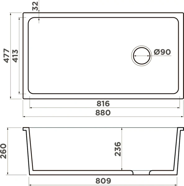 Мойка для кухни Omoikiri Tokara 88-U/I-WH Glossy Side 88 см белая глянцевая 4993867 (детальная фотография), врезные