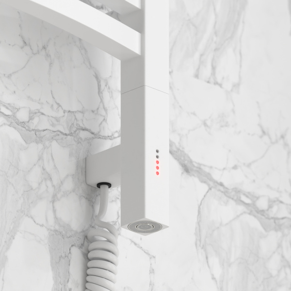 Полотенцесушитель электрический Сунержа Аркус 3.0 60x80 см правый белый матовый 30-5705-8060 (детальная фотография), белыe