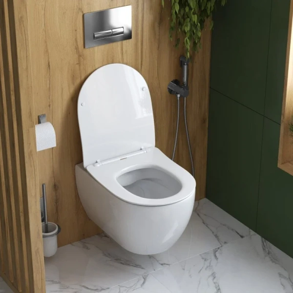 Унитаз подвесной Cezares Comfort белый CZR-191-TH (детальная фотография), без бачка, со скрытым бачком