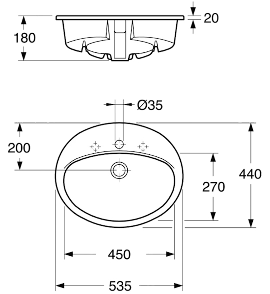Схема (детальная фотография), встраиваемые (в столешницу), пристенные