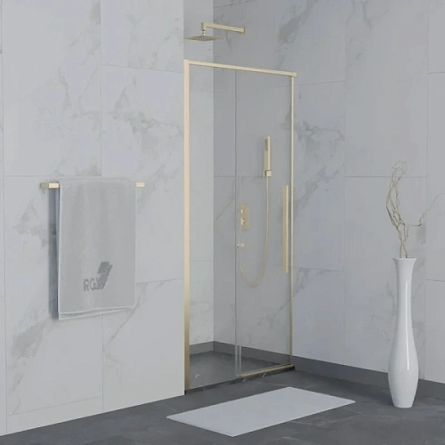 Душевая дверь в нишу RGW Stilvoll SV-12G 140 см профиль золото - фото 3