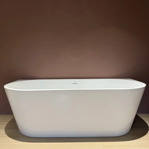 Ванна акриловая Abber AB9503-1.8, 180 x 80 см, белая (детальная фотография), овальные