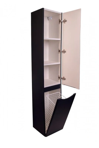 Шкаф-пенал Style Line Бергамо 30 см левый, черный СС-00002328 (детальная фотография), черные