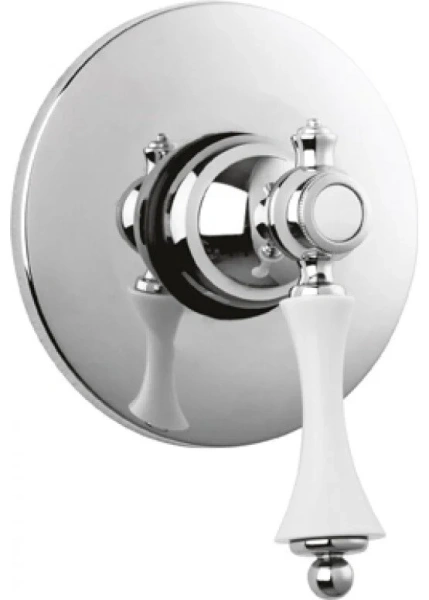 Смеситель для душа Cezares Margot хром, ручка белая MARGOT-DIM-01-Bi (детальная фотография)