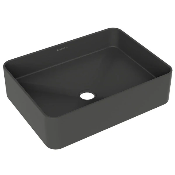 Раковина Aqueduto ESPIRAL 50 см черная матовая ESP0440 (детальная фотография)