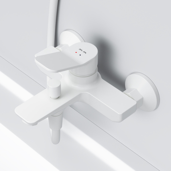 Смеситель для ванны Am.Pm X-Joy белый F85A10033 (детальная фотография), белые