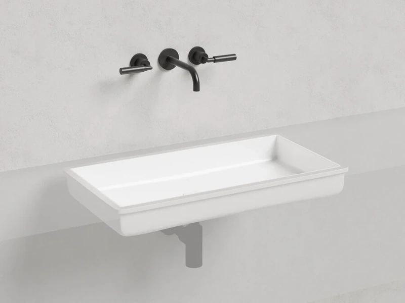 Раковина Salini Marea 10 75 см в цвете по RAL 1802210MF (детальная фотография), 75 см