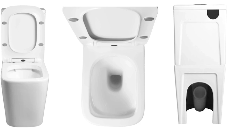 Унитаз компакт Ceruttispa Maiella безободковый CT10314 (детальная фотография), напольные