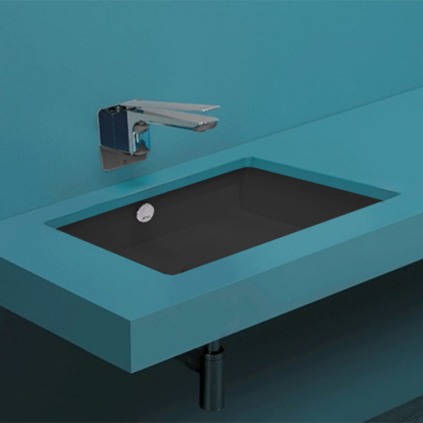 Раковина Simas Top e lavabi d'Arredo 60 см черный матовый S60 nero matt (детальная фотография), современные, hi-tech