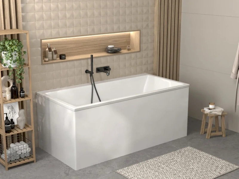 Ванна акриловая Alba Spa Kero ВПР0370000100, 180 x 80 см, цвет белый (детальная фотография), современныe, hi-tech