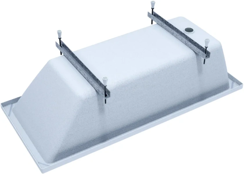 Ванна акриловая Diwo Суздаль 180 x 80 см, с каркасом, цвет белый, Щ0000046598/Щ0000048582 (детальная фотография), 180 см