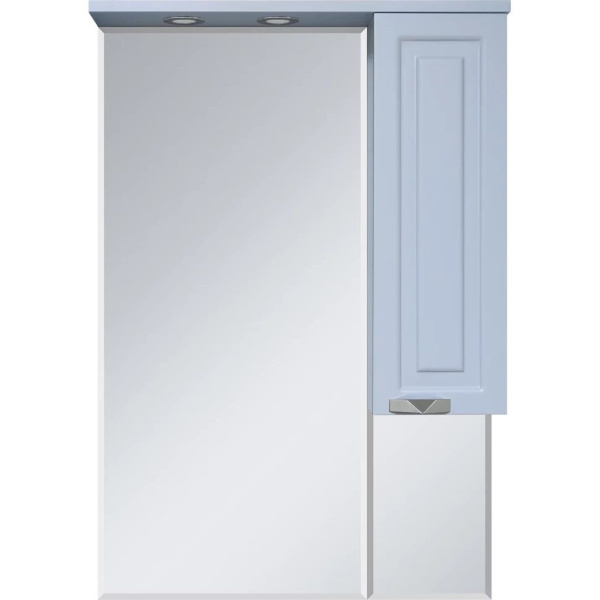 Зеркальный шкаф с подсветкой Misty Терра 70 см серый, правый П-Тер02070-0501П (детальная фотография)