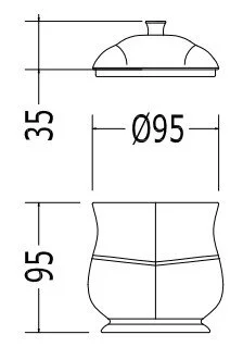 Коробочка с крышкой для ванной Devon&Devon Emily MIL526E (детальная фотография), классические, ретро
