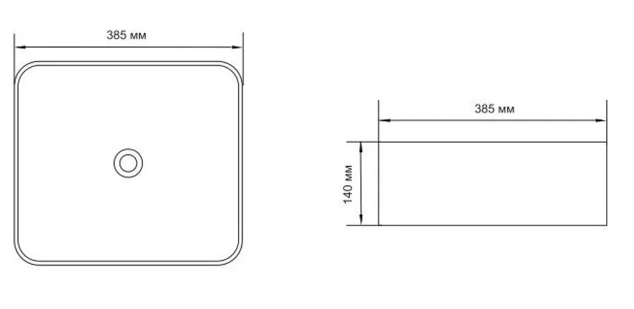 Раковина Aquanet City 38 см белая CITY-1 (детальная фотография), современные, hi-tech