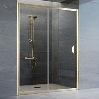Душевая дверь профиль золотой стекло прозрачное Vegas-glass