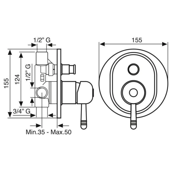 Схема (детальная фотография), для душа