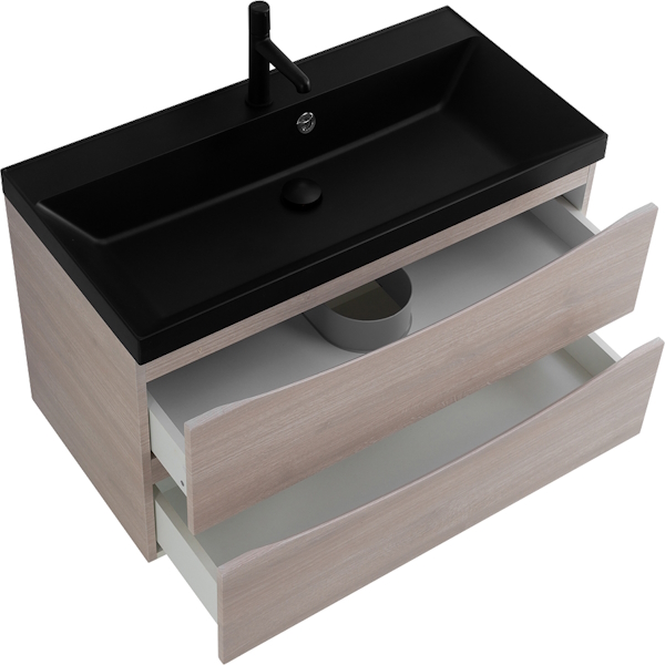 Тумба под раковину подвесная BelBagno Marino 80 см Rovere Grigio MARINO-800-2C-SO-RG-P (детальная фотография), 80 см