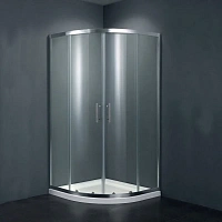 Душевой уголок Black&White Stellar Wind 100x100 см профиль хром, стекло прозрачное