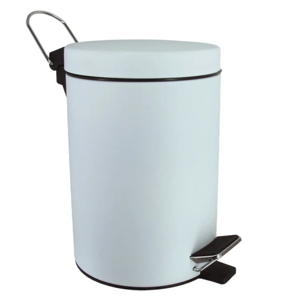 Мусорное ведро WasserKRAFT белаое матовое K-633W (детальная фотография)