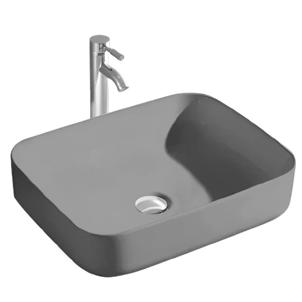 Раковина Акватек Вега 50 см серая матовая AQ5515-MG (детальная фотография)