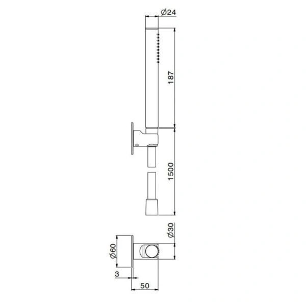 Душевой комплект Kerama Marazzi Ole черный матовый 857KM.01.093 (детальная фотография), душевые комплекты, наборы