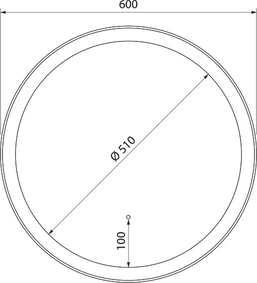 Зеркало с подсветкой IDDIS Esper 60 см круглое ESP600Ri98 (детальная фотография), полотно